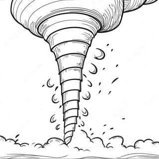 Vibrant Tornado Coloring Page | Natural Disaster coloring page
