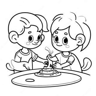 Responsible Kid Helping Friends Coloring Page | Responsibility coloring page