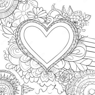 Valentine Heart Coloring Page | Valentine coloring page