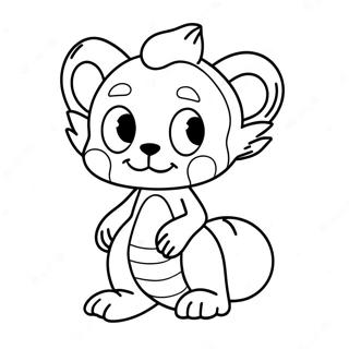 Creepy Tails Doll in Shadows Coloring Page | Tails Doll coloring page