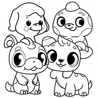 Cute Funko Pop Animals Coloring Page | Funko Pop coloring page