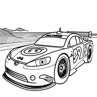 Kyle Larson Racing Car Coloring Page | Kyle Larson coloring page