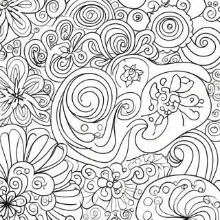 Festive Peppermint Swirls Coloring Page | Peppermint coloring page