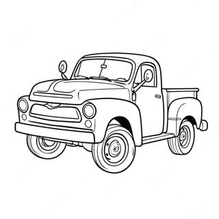 Page à colorier Petit camion bleu | Page de coloriage Petit Camion Bleu