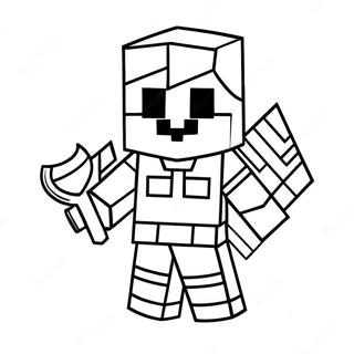 Minecraft Warden Coloring Pages
