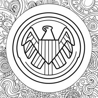 Agents of Shield Logo Coloring Page | Agents of Shield coloring page