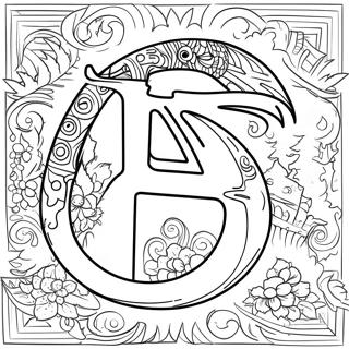 Ninja Letter N Coloring Page | Letter N coloring page