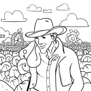 Country Music Festival Coloring Page | Nashville coloring page