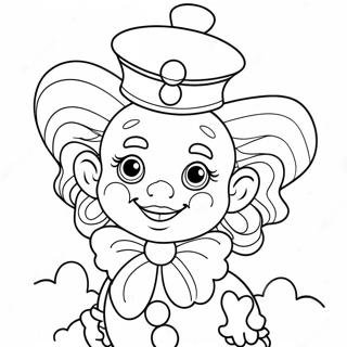 Joyful Precious Moments Clown Coloring Page | Precious Moments Clown coloring page