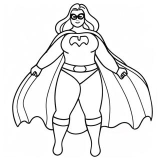 Plus Size Superhero Coloring Page | Plus Size coloring page