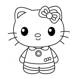 Hello Kitty Söt Målarbild | Teckningar av Spiderman och Hello Kitty målarbild