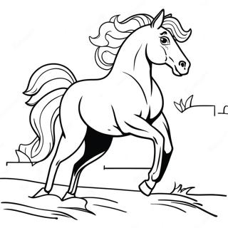 Bucking Horse Coloring Page | Bucking Horse coloring page