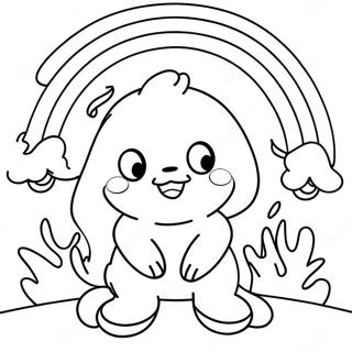 Rainbow Friends Orange Character Coloring Page | Rainbow Friends Orange coloring page