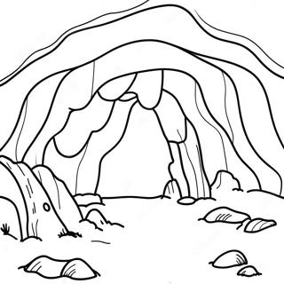 Cave Coloring Page | Cave coloring page