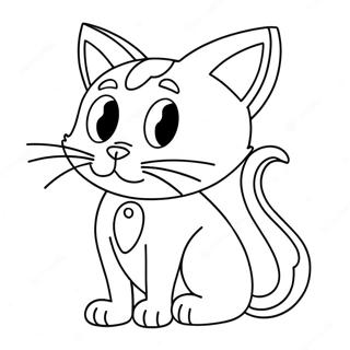 Siren Head Cartoon Cat Coloring Page | Cartoon Cat Siren Head coloring page