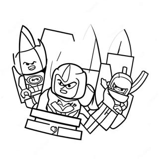 Lego Justice League Logo Coloring Page | Lego Justice League coloring page