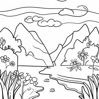 Sublime Nature Scene Coloring Page | Sublime coloring page