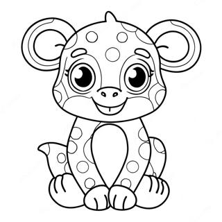 Fun Dot Animal Coloring Page | Dot coloring page