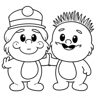 Thing 1 and Thing 2 Fun Coloring Page | Thing 1 coloring page