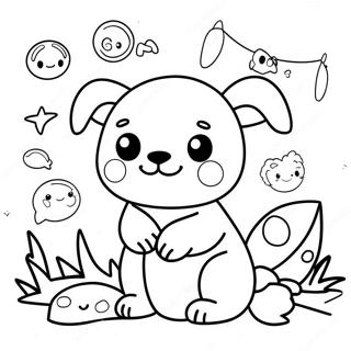 Cute Boj with Friends Coloring Page | Boj coloring page