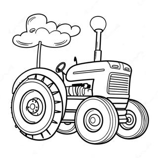 Happy Birthday Tractor Coloring Page | Happy Birthday Tractor coloring page