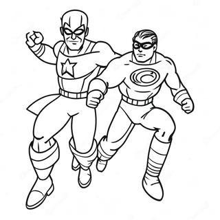 Captain Man und Kid Danger Ausmalbild | Captain Man und Kid Danger Ausmalbild