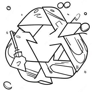 Recycling Symbols Coloring Page | Recycling coloring page