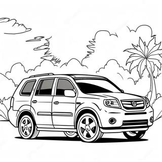 Honda Pilot Coloring Page | Honda Pilot coloring page