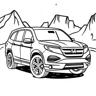 Honda Pilot Adventure Coloring Page | Honda Pilot coloring page