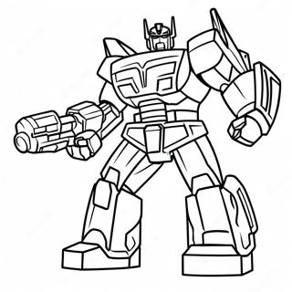 Optimus Prime in Battle Coloring Page | Transformers Combiner Wars coloring page