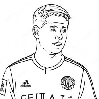 Kevin De Bruyne Action Shot Coloring Page | Kevin De Bruyne coloring page
