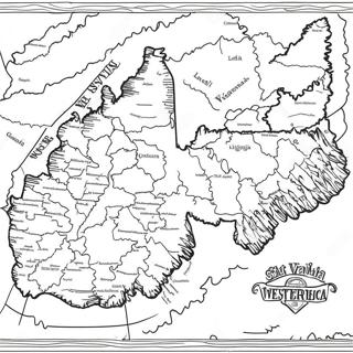 West Virginia State Map Coloring Page | West Virginia coloring page