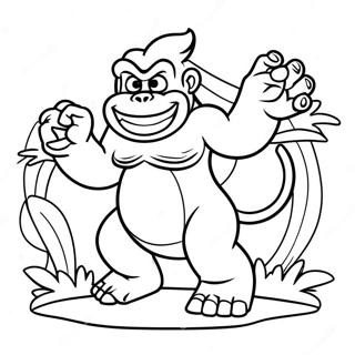 Dixie Kong Coloring Page | Dixie Kong coloring page