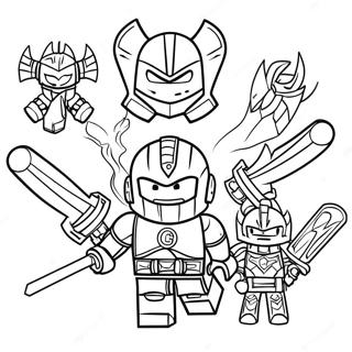 Epic Nexo Knights Battle Coloring Page | Nexo Knights coloring page