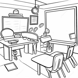 Fun Classroom Coloring Page | Elementary Activities coloring page