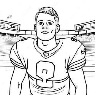 Joe Burrow Coloring Page | Joe Burrow coloring page