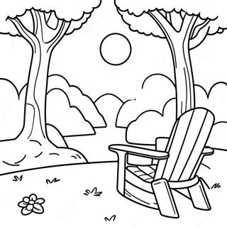 Serene Nature Scene Coloring Page | Calm coloring page