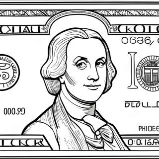 Dollar Bill Coloring Page | Dollar Bill coloring page