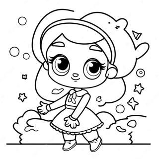 Avslappnad Powerpuff Flicka färgläggningssida | Stoned High Powerpuff Girl målarbild