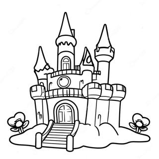 Mario Castle Coloring Page | Mario Castle coloring page