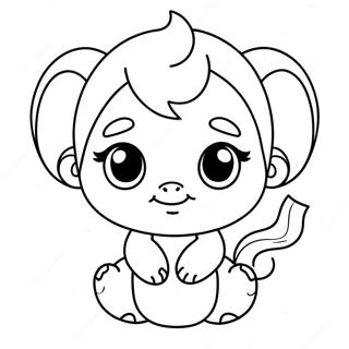 Cute Uma Character Coloring Page | Uma coloring page