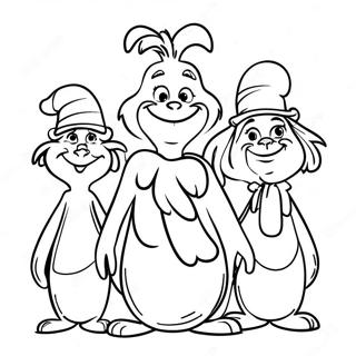 Cheerful Whoville Characters Coloring Page | Whoville coloring page