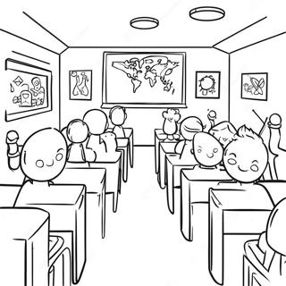 Classroom Coloring Page | Classroom coloring page