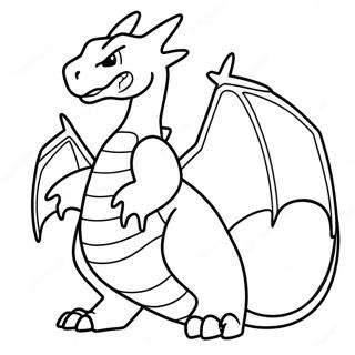 Fiery Gigantamax Charizard Coloring Page | Gigantamax Charizard coloring page