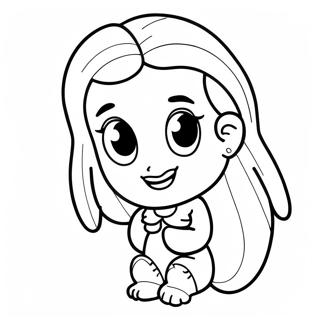 Cute Doaa Moaz Character Coloring Page | Doaa Moaz coloring page