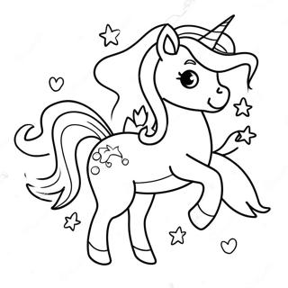 Sparkling Mermaid Unicorn with Rainbow Mane Coloring Page | Mermaid Unicorn coloring page