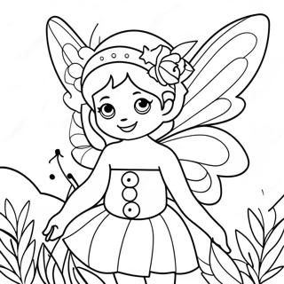 Flower Fairy Coloring Page | Flower Fairy coloring page