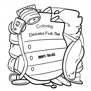 Creative Debt-Free Goals Coloring Page | Debt Payoff coloring page