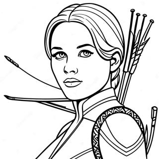 Katniss Everdeen Coloring Page | Katniss Everdeen coloring page