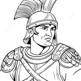 Fierce Roman Soldier Coloring Page | Roman Soldier coloring page
